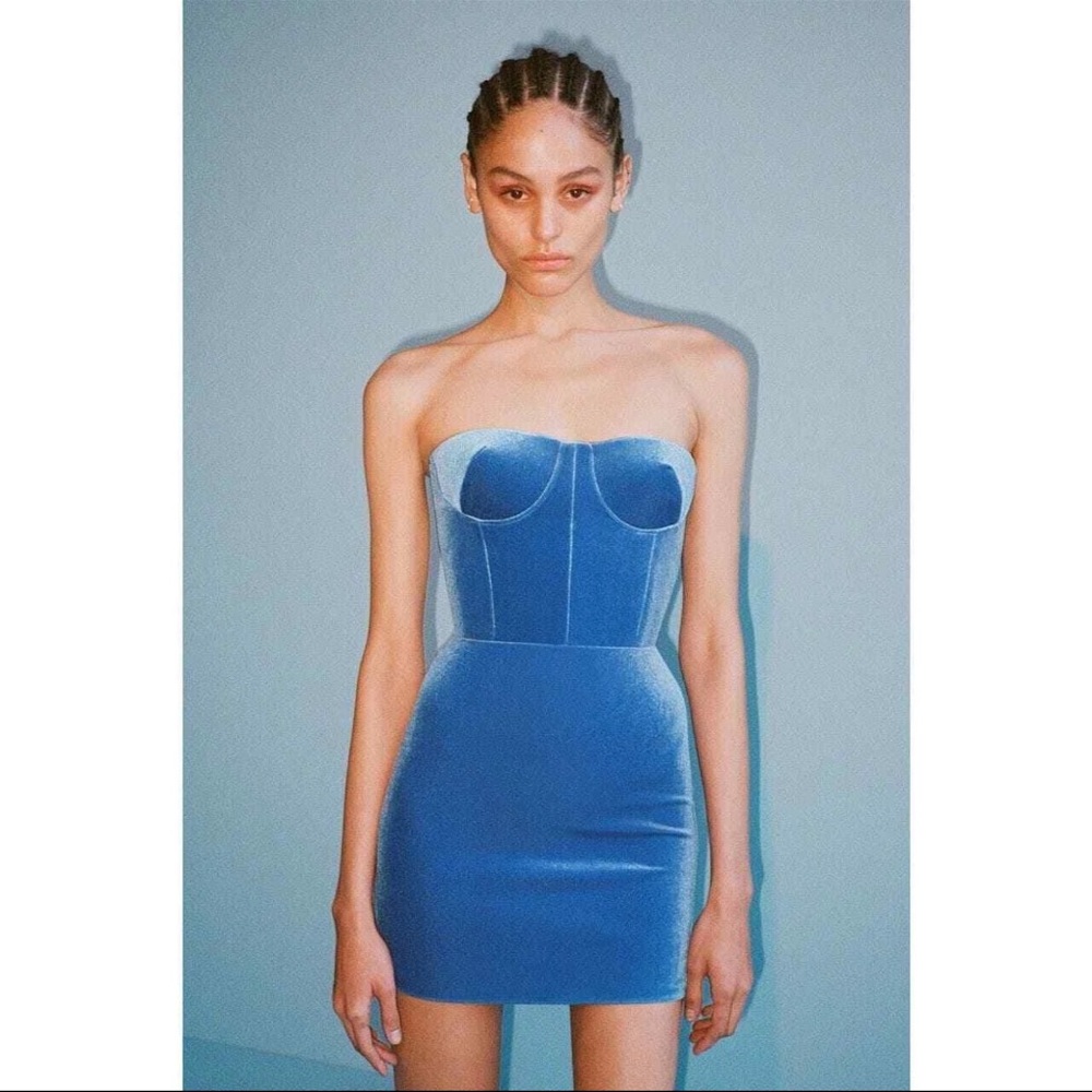 Alex Perry strapless mini bustier dress